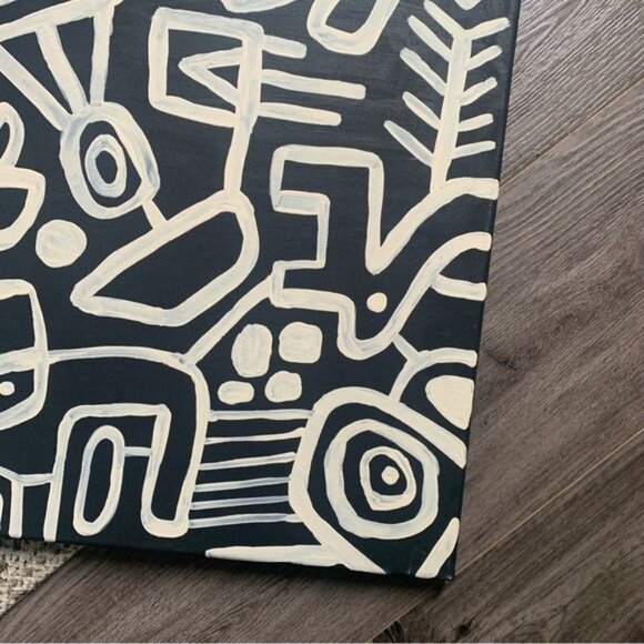 Modern minimalist original abstract canvas art 12”x12” - Picture 9 of 9